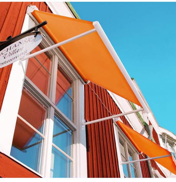 Outdoor Aluminium Retractable Window Awnings Heavy Duty Drop Arm Folding Window Awnings