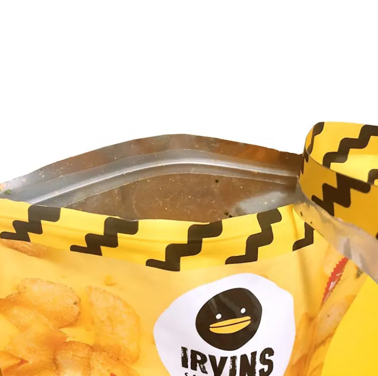 Potato Chips Packaging Customization Ziplock Stand Up Aluminum Foil Plastic Food Packet Pouch Bag For Crisps Snack Food