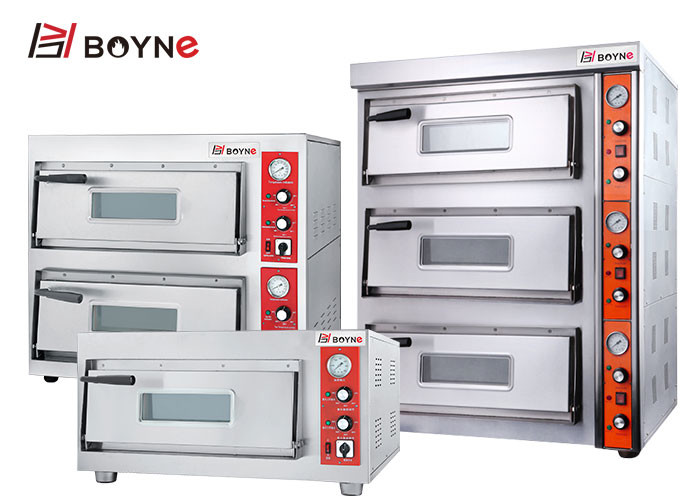 Fast Heating Baking Pizza Oven Double Deck Pizza Stove Electrical Or Gas Available