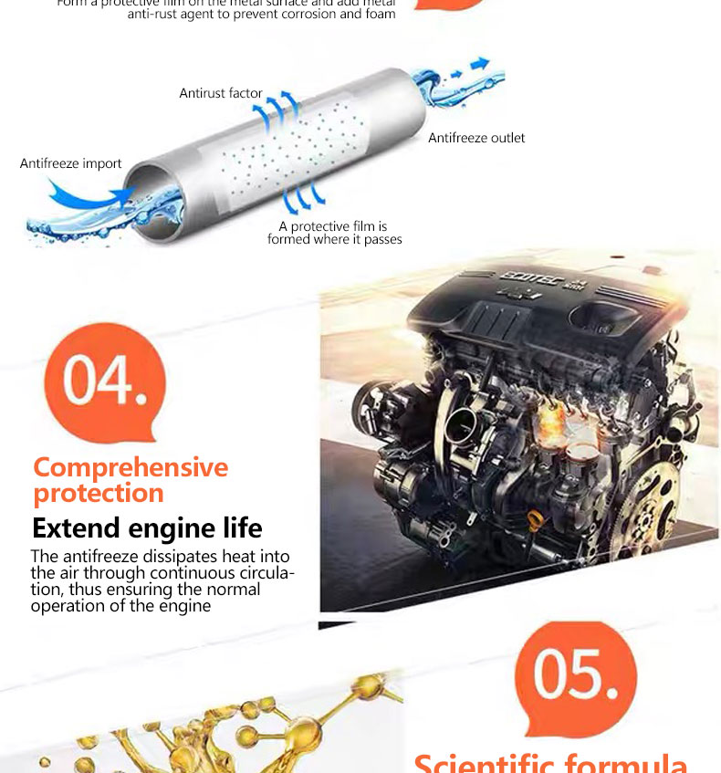 OAR Organic Synthetic Antifreeze Coolant Add to Water Tank for Optimal Performance
