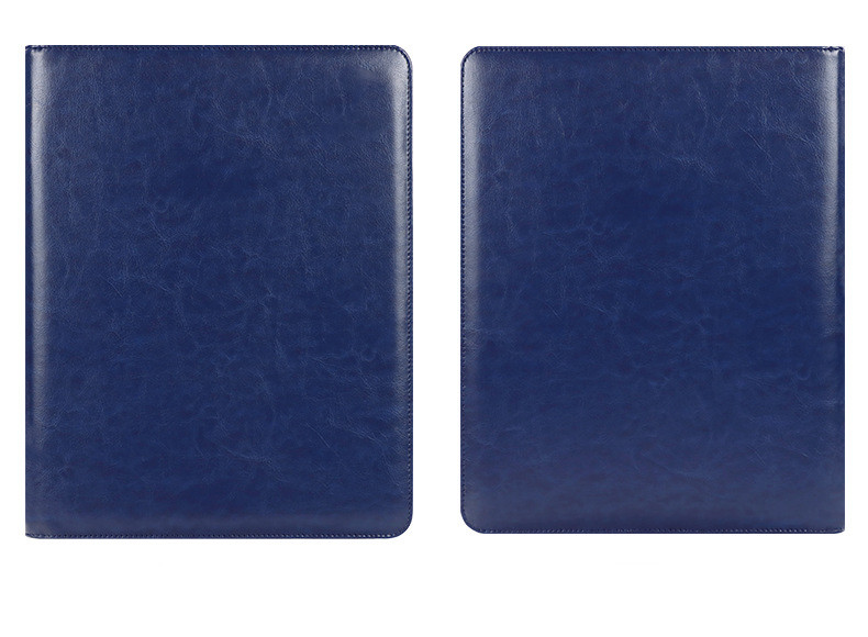 Handheld Executive Leather Business Portfolio Portable Multipurpose With Power Bank