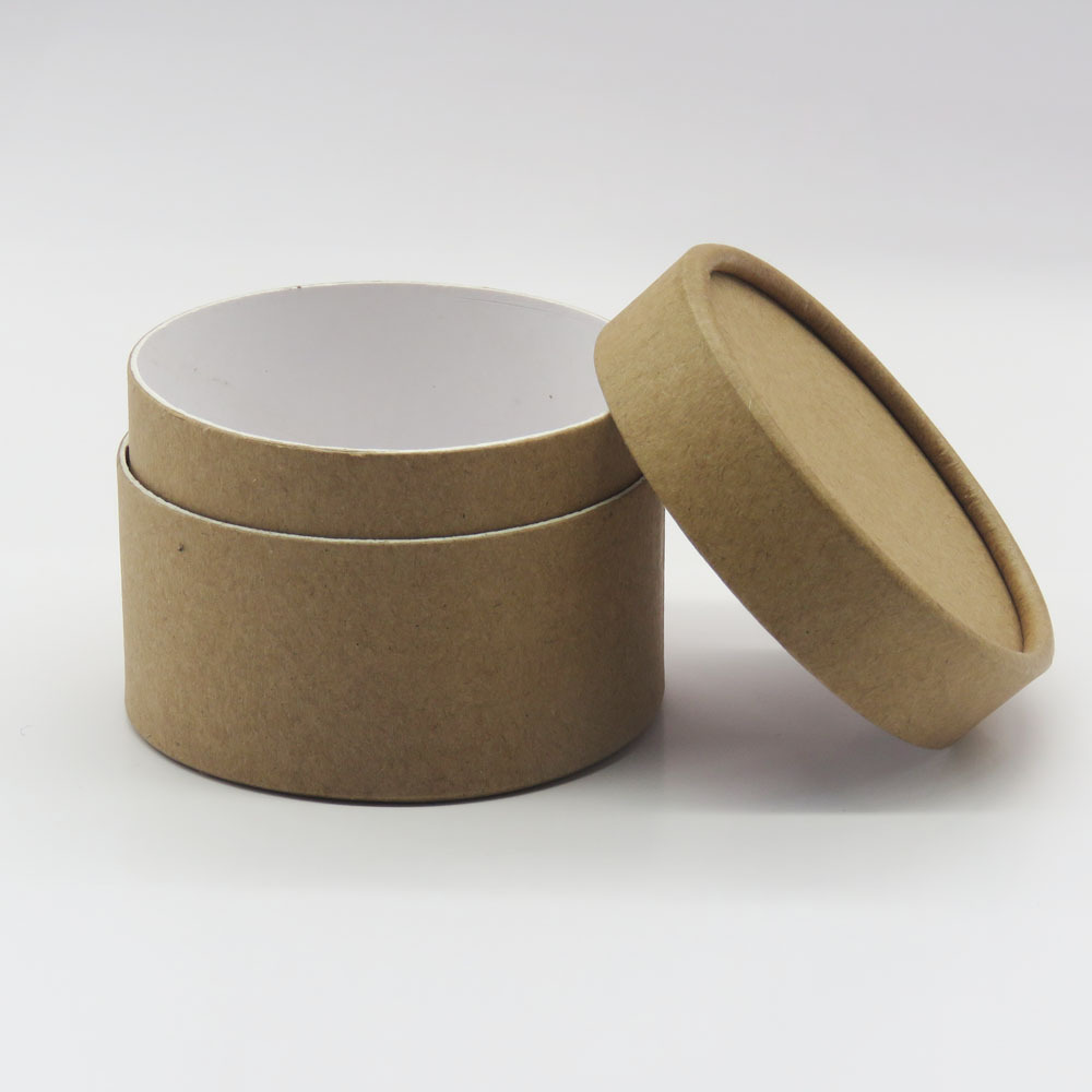 Oval Luxury Kraft Paper Cylinder Tube Box Packaging For Loose Tea with UV Coating