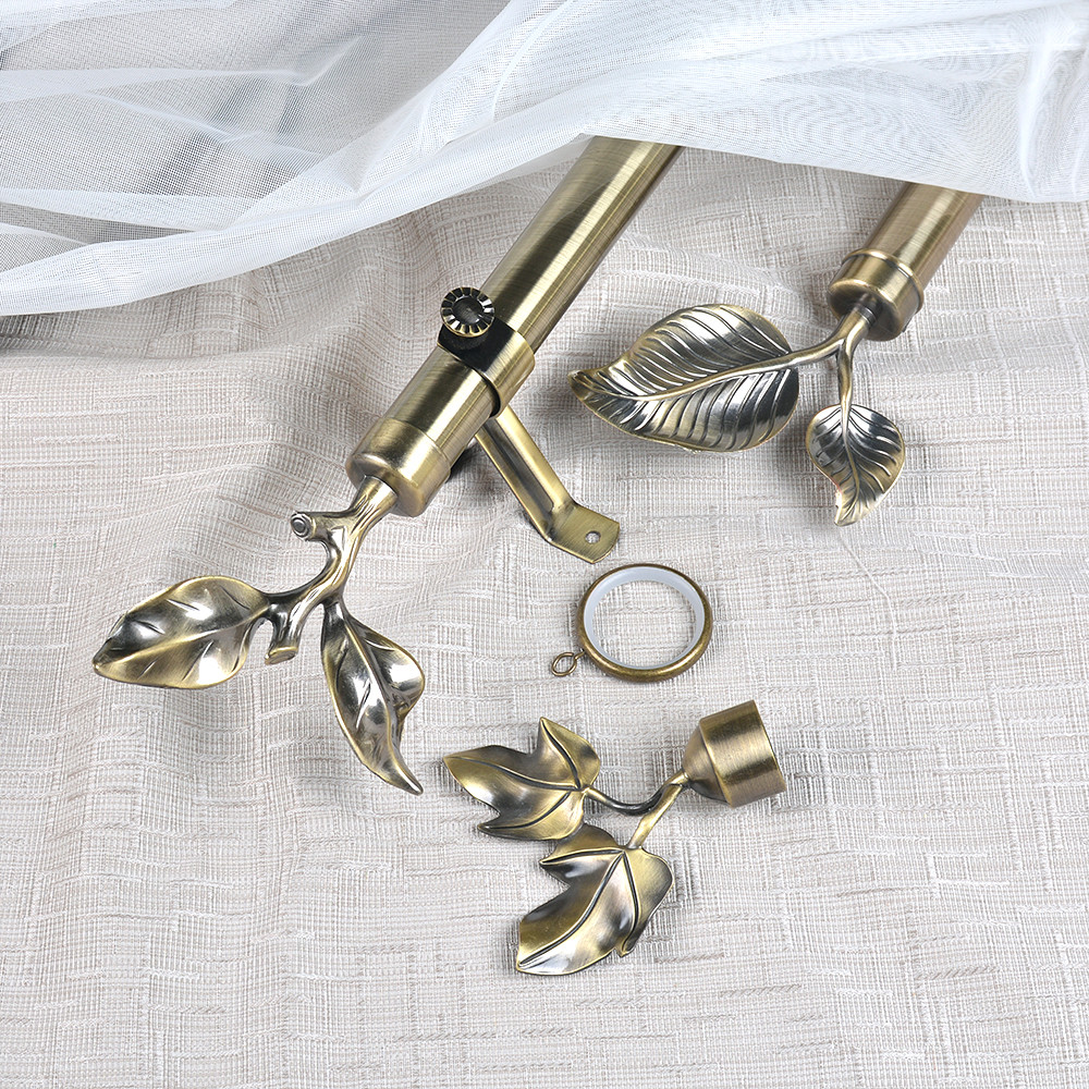branch leaves curtain finial Customized curtain rod accessories single bracket