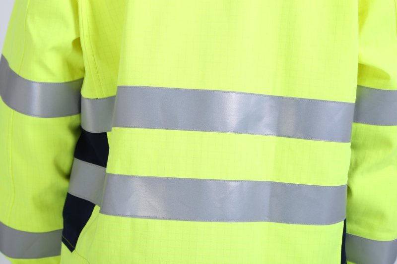 Hivis Flame Retardant Overall , IEC61482 Electrical Arc Resistant Coverall For Mining Industry