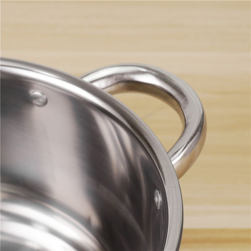 Wholesale 8pcs Soup Stock Pot Set Non Stick Stainless Steel 410 Pots Set with Lid