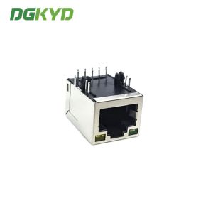 21.1mm 100Mb RJ45 Single Port Connector With Transformer PBT Material