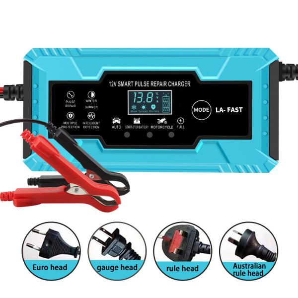 12V 8A 6A 10A Pulse Repair Smart Fast Charger Lead-Acid Battery Charger for
