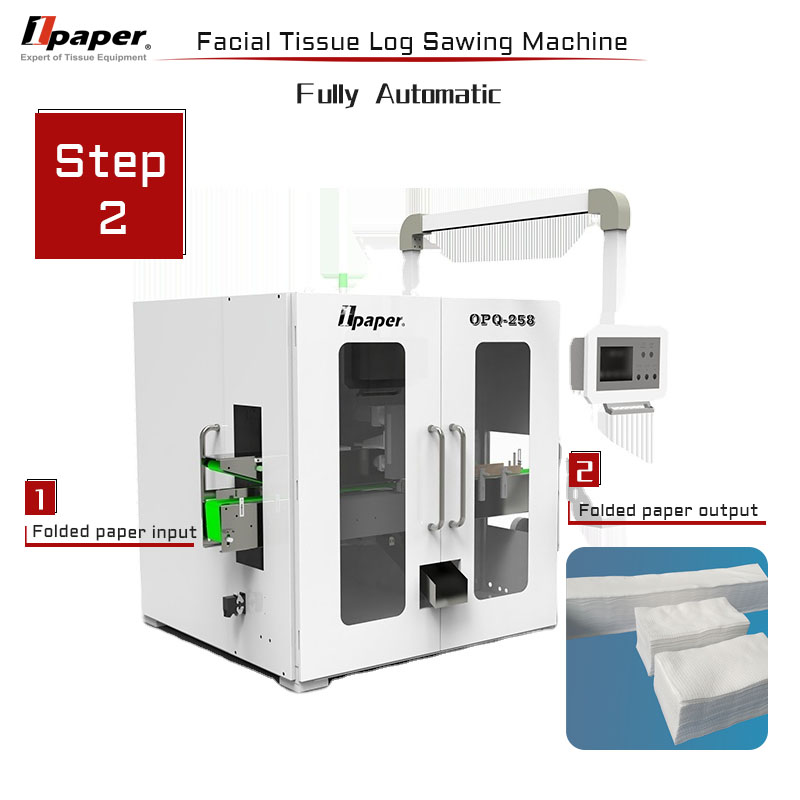 Drawing Facial Tissue Folder Slitter Bag Backing Machine Equipment with 120m/min Speed