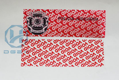 High Residue Tamper Proof Security Labels tape For Paper Envelope / Document Bags