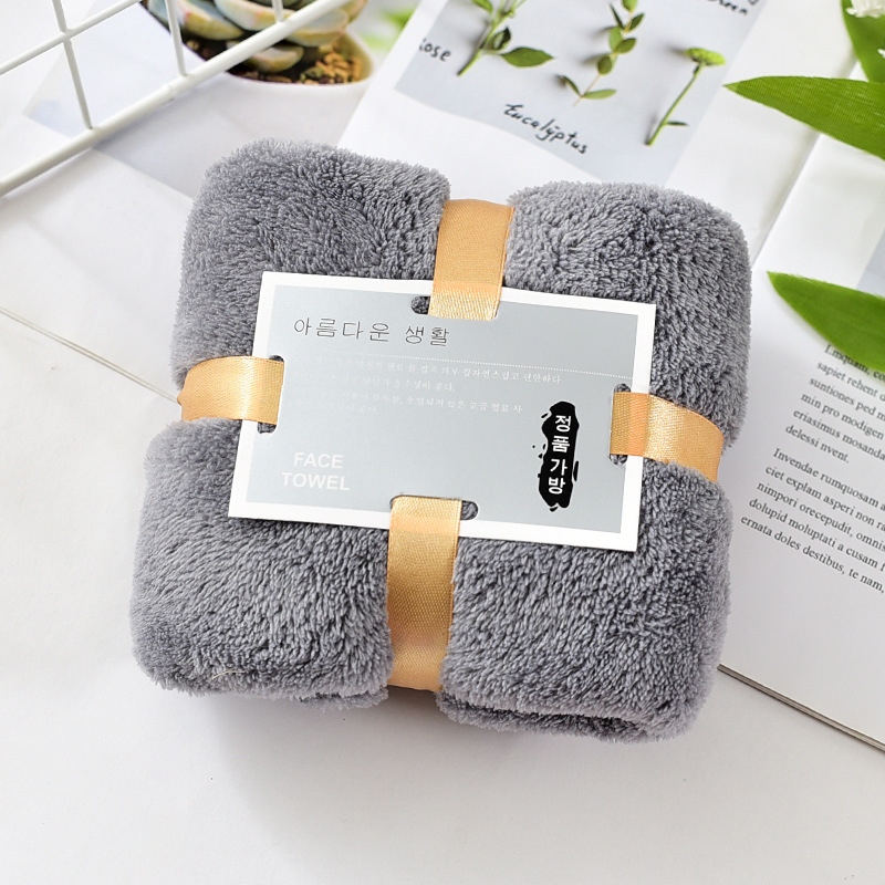 Thick Absorbent Coral Fleece Bath Towel Set Regular Size 70*140cm 35*75cm 1 Piece