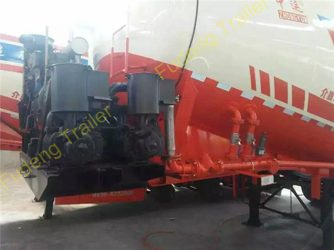 W Shape Bulk Cement Truck BPW Axles Pulverized Fly Ash Coal Ash Powder Tank