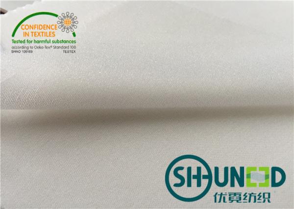Double Dot White Interlining Fabric Shringkage Resistant For Woven's Casual