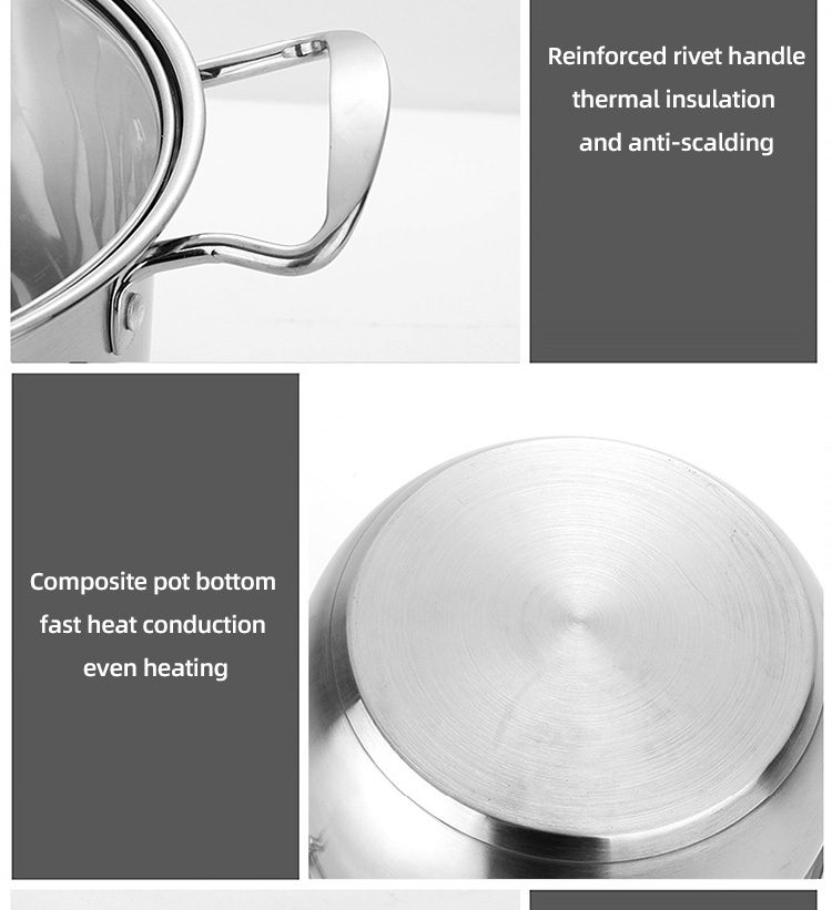 New Product Stainless Steel Cookware Cooking Pot Stock Pot Cookware Soup Pots