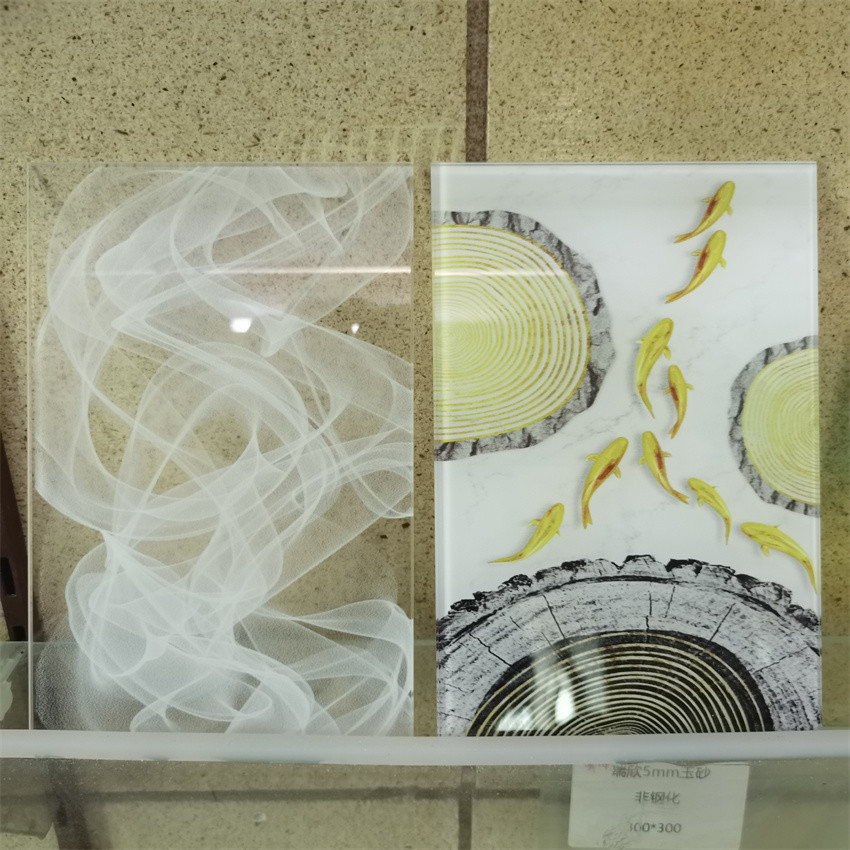 Ceramic Digital Printing Tempered Art Glass For Wall Decoration