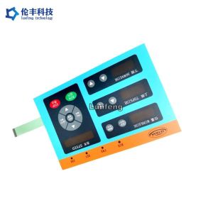 2.54mm Pitch LEDs Membrane Switch Keypad Transparent Black Window