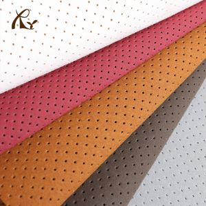 China Custom Perforated Suede  Microfiber Fabric for Steering Wheel Car Seats Cover Sofa Punched Suede Fabric Synthetic Leather on sale