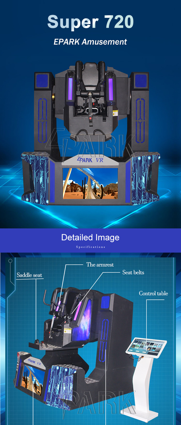 Rotation 720 Degrees Flight Virtual Reality Simulator For Game Center