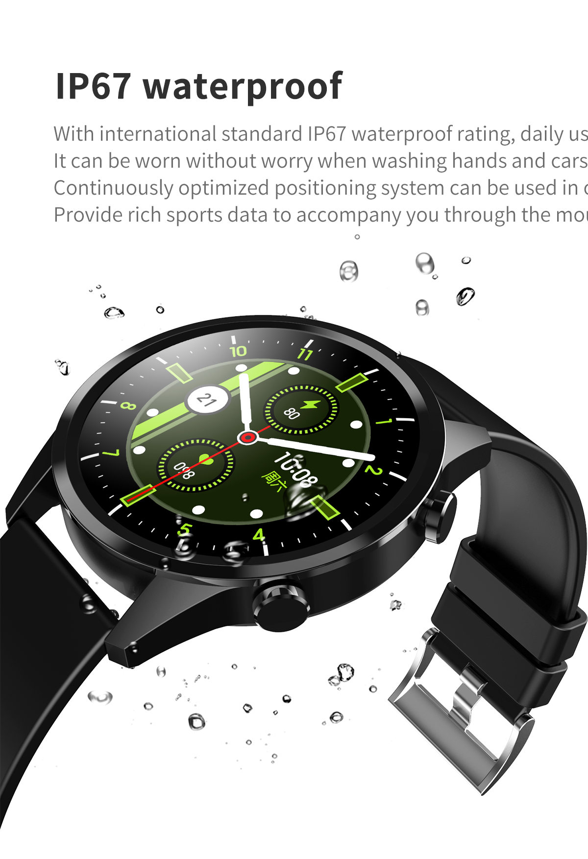 HL35 Smartwatch Customized Waterproof Sports Multi Functional For Huwei Heart Rate Monitor F35