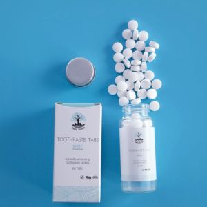 China Zero Waste 60 Pack Fluoride Free Toothpaste Tablets For Sensitive Teeth on sale