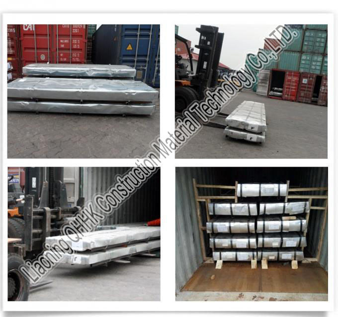 Corrugated metal wall panels, color coated steel roof panels
