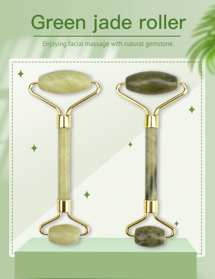 Green Xiuyan natural Jade Facial Massage Roller