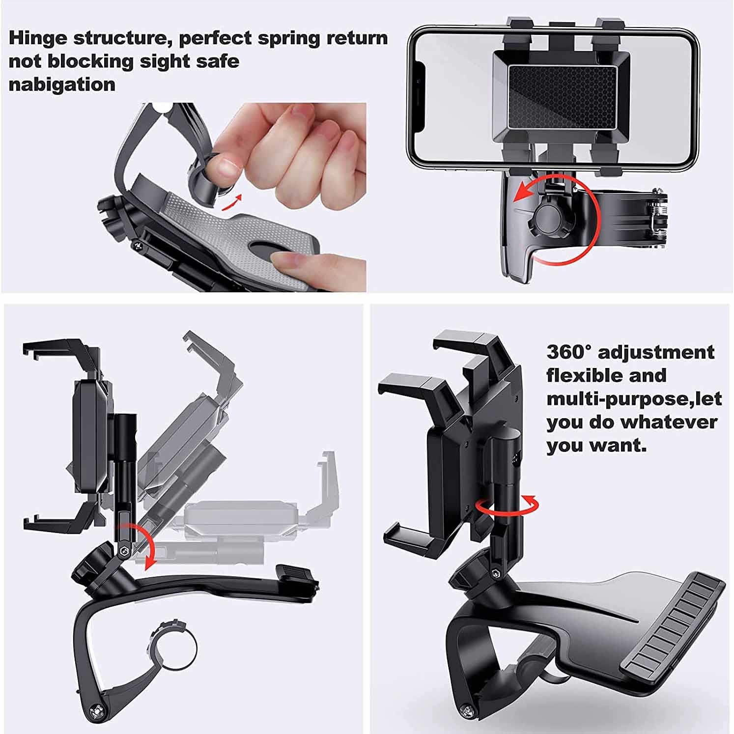rotatable Dashboard Mount Phone Holder 82mm width Custom Logo