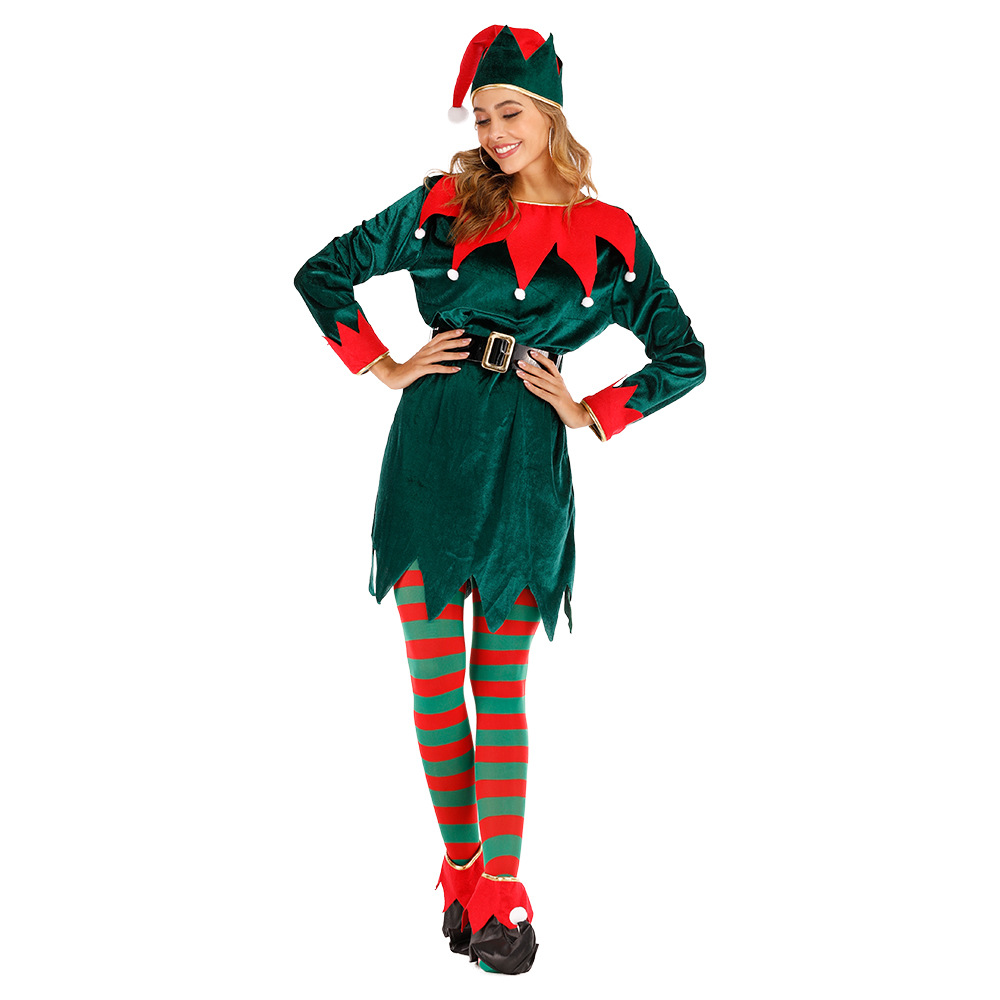 Jackets Coats Add a Touch of Whimsy to Your Christmas Party Outfit with this Elf Suit