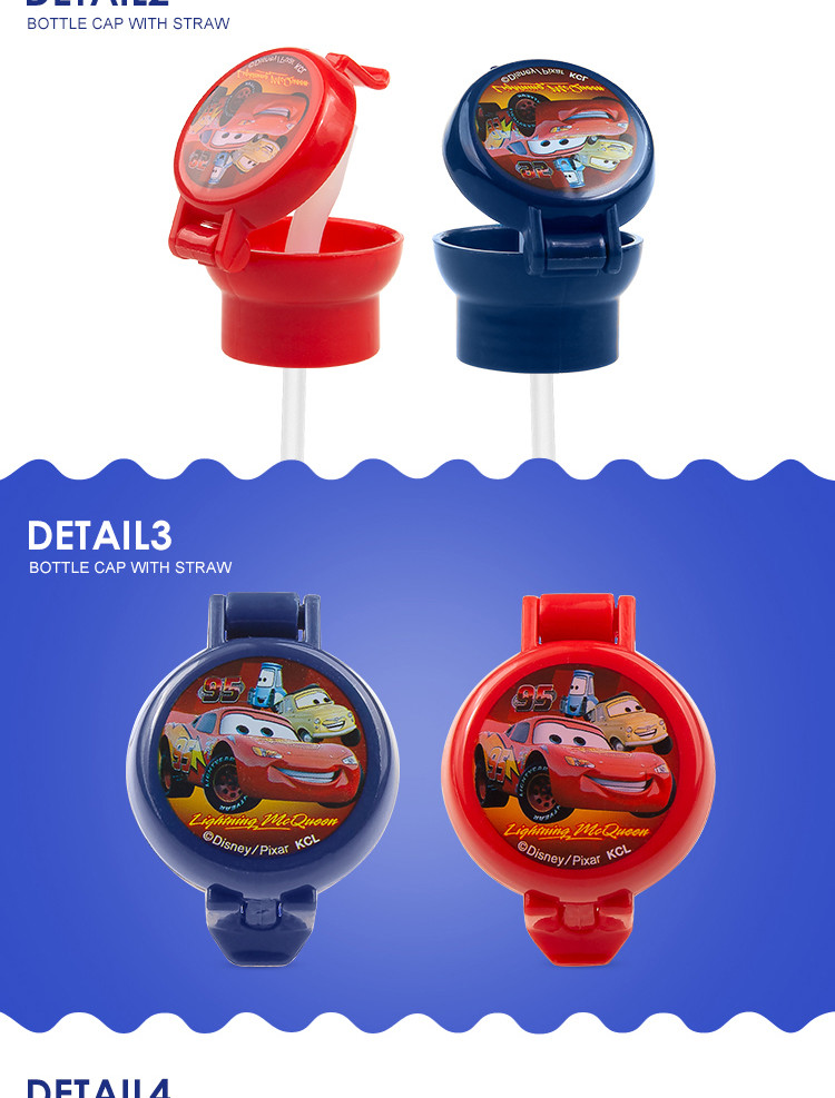 Wholesale Cartoon design child resistance cap plastic water bottle caps with straw