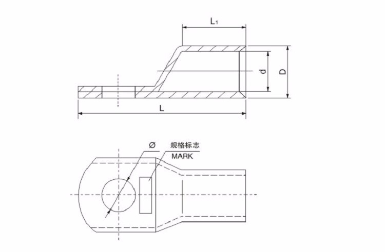 china supplier copper pipe-pressed terminal cable lug