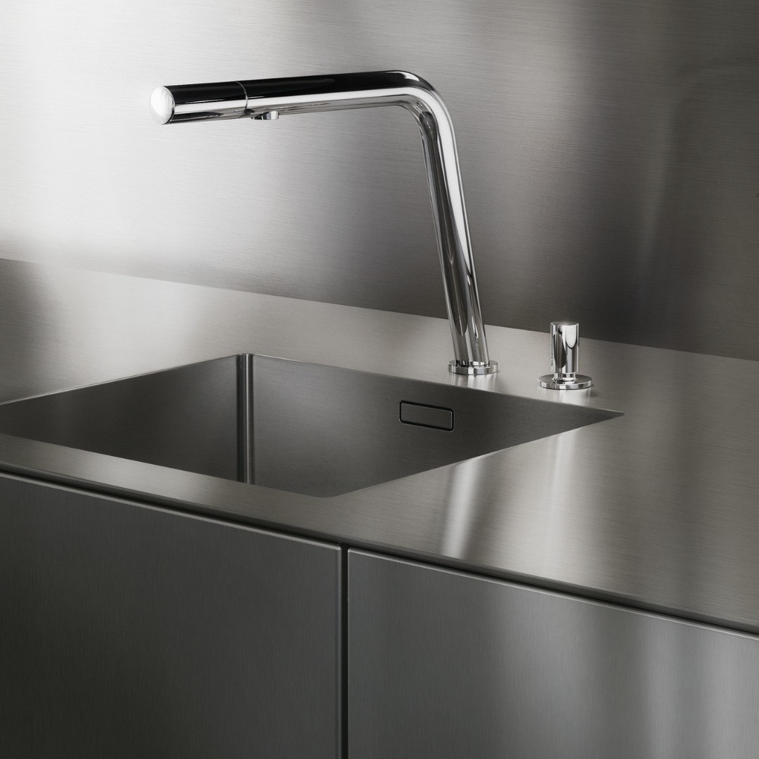 Metal 304 Ss Cabinets Furniture Design Custom Villa Waterproof Stainless Steel Kitchen Cabinet Set