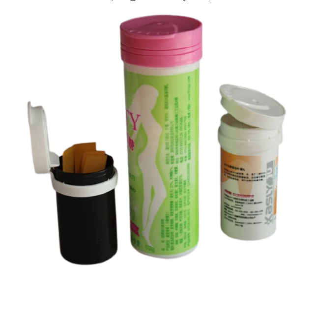 Personal Care 38*96mm Food Grade PP Effervescent Tablets Tube With Desiccant Cover