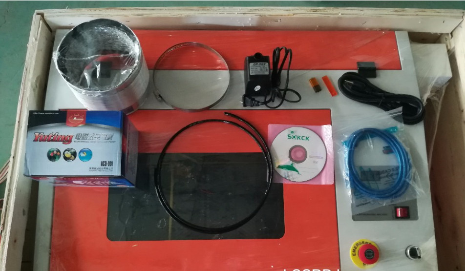 50w 4040 laser engraving cutting machine with CO2 laser tube and golden laser head