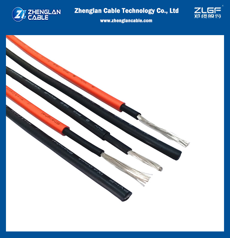 6mm Xlpe Insulation Solar Cable Pv Wire 200m / Roll Red