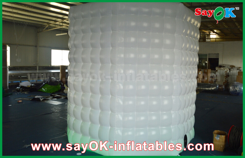 Inflatable Photo Booth Enclosure PVC Coated Inflatable Octagon Mobile Photo Booth Tent With LED Lighting
