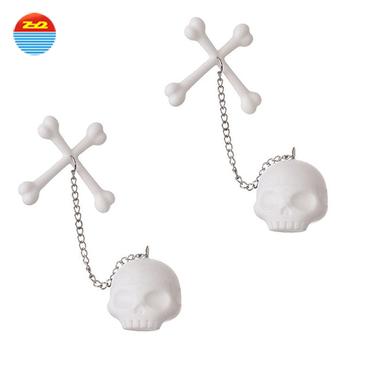 custom wholesale high quality silicone Skull Tea Infuser
