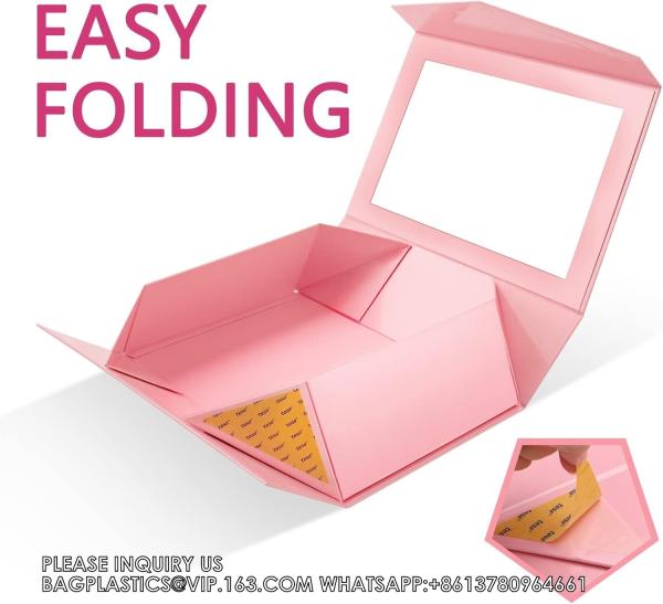 Pink Gift Box For Present Contains Ribbon, Card, Bridesmaid Proposal Box, Extra