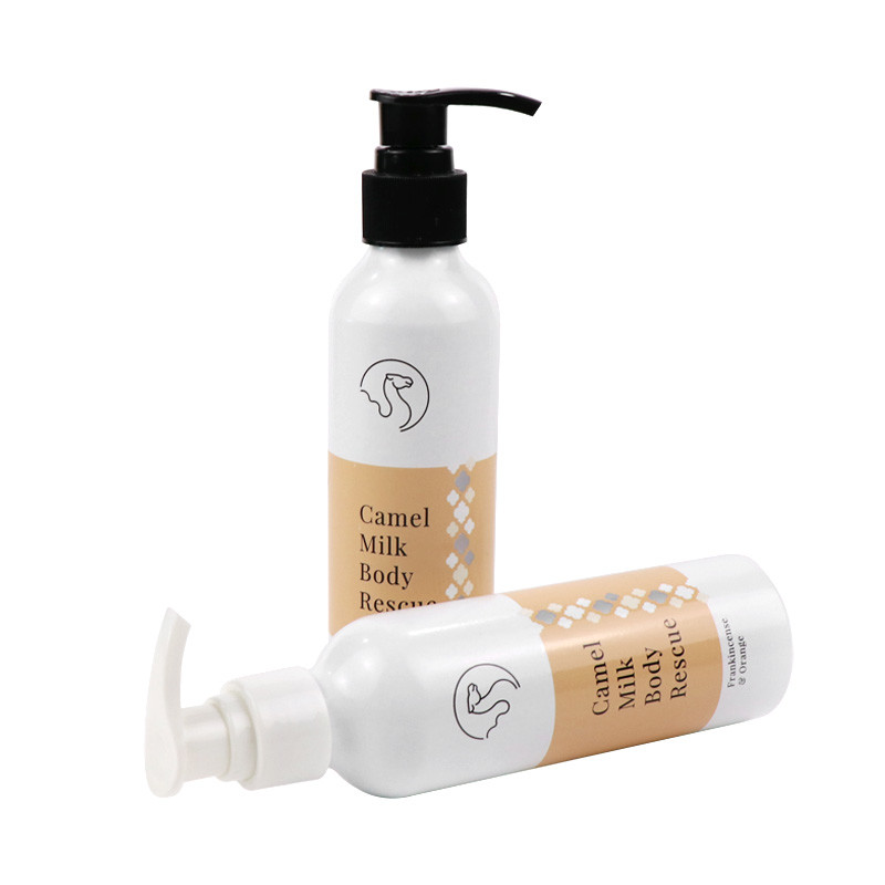 3.4OZ 5OZ 6.7OZ Household Shower Pump Bottle White Orange Custom Cosmetic Bottles