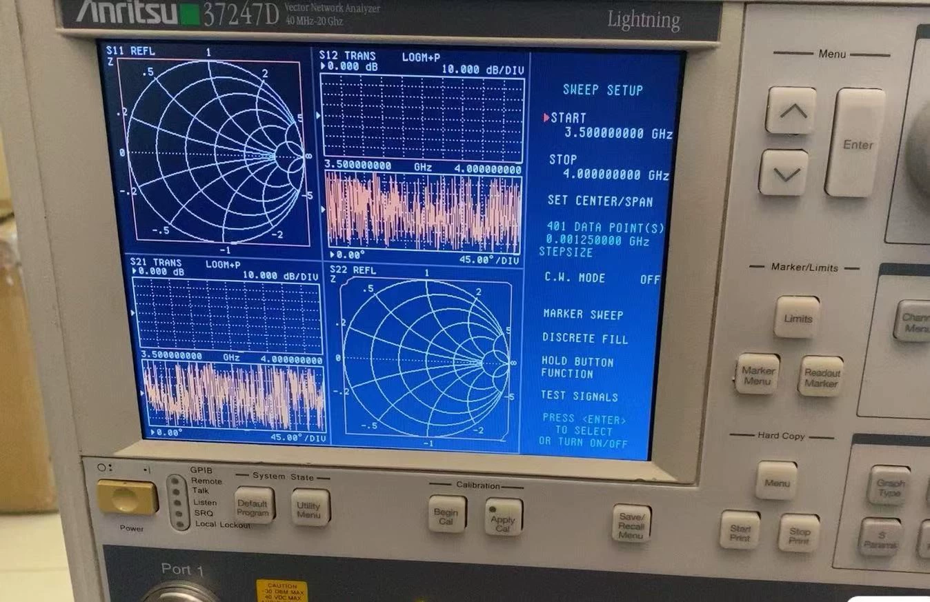 Anritsu 37247D 40 MHz–20 GHz Vector Network Analyzer Portable Vna