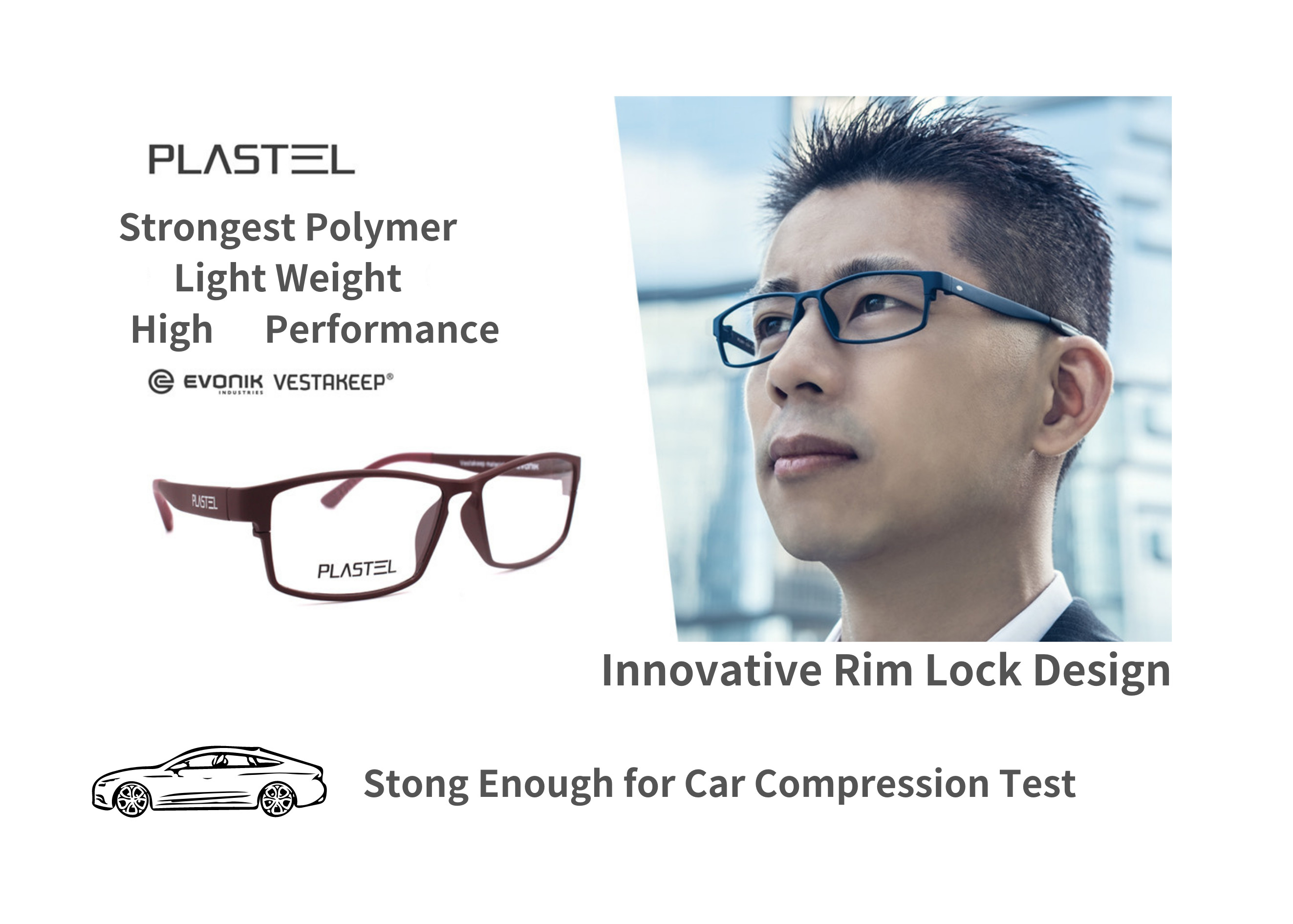 ISO12870 Blue Blocker Super Lightweight Eye Glasses With Rim Lock Design