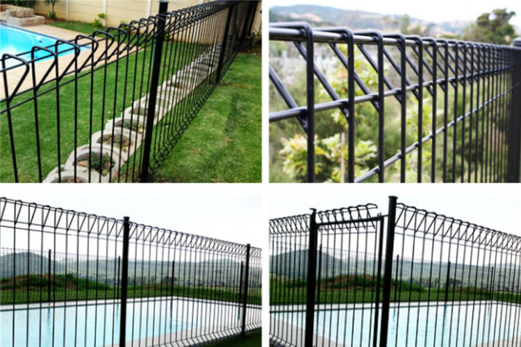 Peach Post Green Welded Mesh Fencing Galvanized Curvy 6 Ft