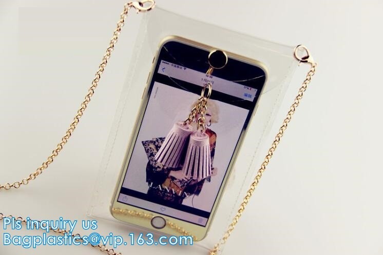 phone purse with cash holder phone case wallet with wrist coin purse, wallet with cell phone pocket, Clear PVC/Vinyl sho