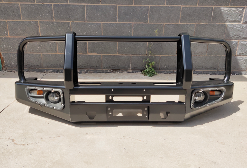 Toyota LC79 Rear Bumper with Tire Carrier Jerrycan Holder Winch Bull Bar Front Bumper