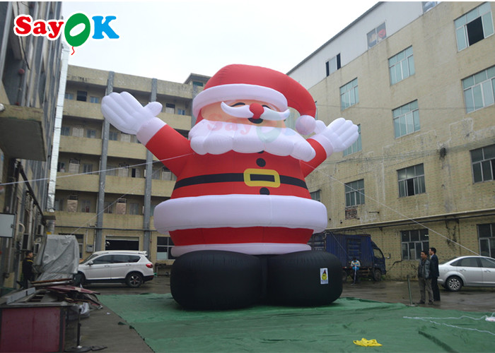 Cute LED Blow Up Christmas Decorations Spirit Giant Inflatable Santa Claus
