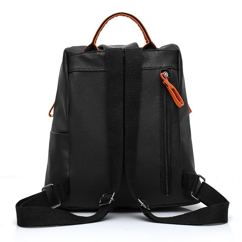 Wild Embroidery College Wind Bag Small Fresh Backpack - BLACK 