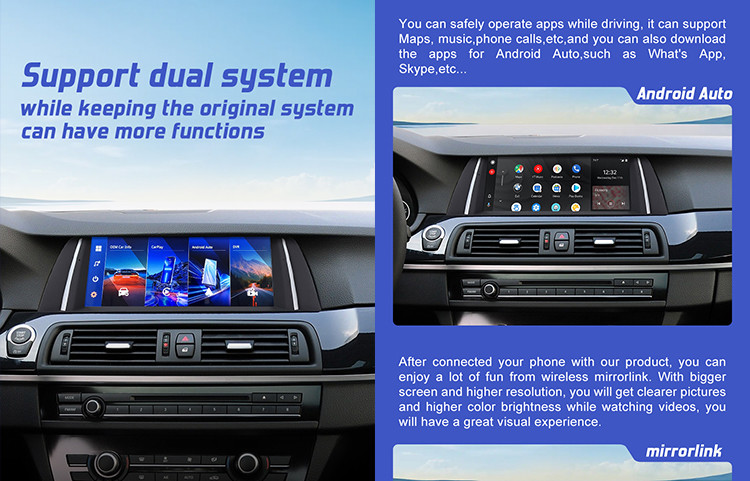 Car Multimedia Player For BMW F10 F11 CIC NBT System Support Dual System Wireless Carplay