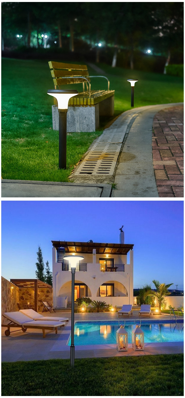 Waterproof Solar Light 3.2v 1500lm Optically Controlled Led Solar Garden Lamp