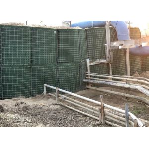 China Sand Filled 120*150mm Woven Mesh Army Barrier on sale