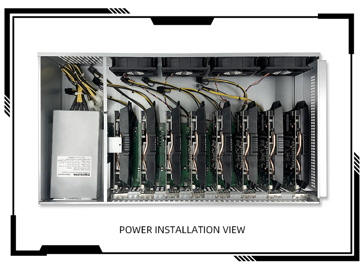 240MH/S Machine 8 gpu case motherboard B85 with 847 847 case 65mm 8gpu server u4 gpu case