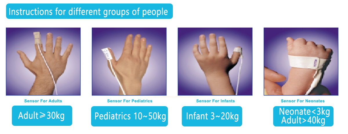 GB9706.1-2007 Medical Materials Accessories Customization Spo2 Sensor for Nellcor Max DB9 9Pin Neonate Adult Disposable