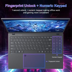 15.6 Inch Business Laptop Computer LPDDR5 12GB RAM 512GB ROM Intel N95 Processor